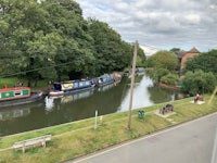 a canal with boats on it